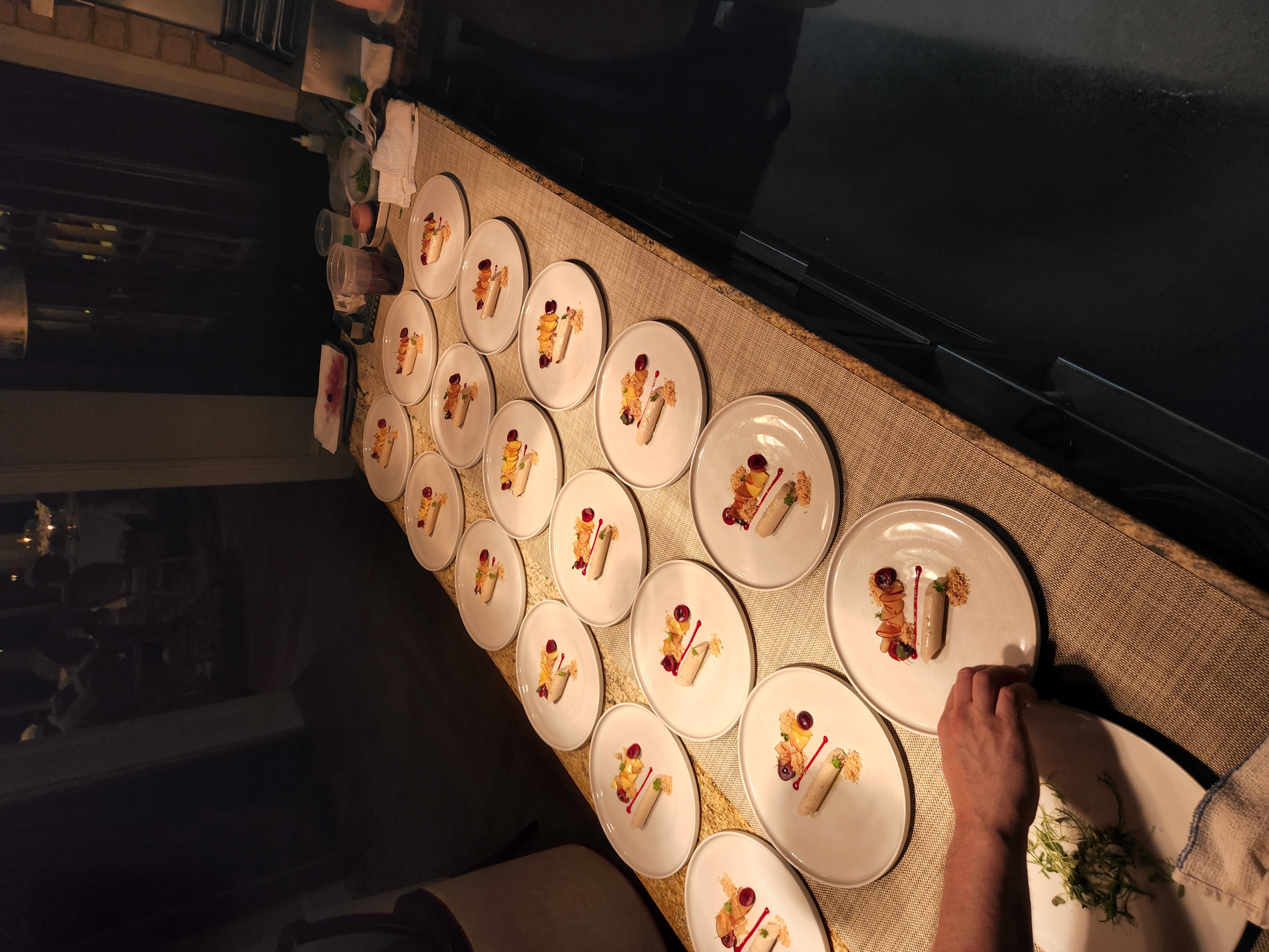 A table set for service